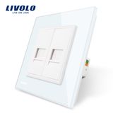 Livolo 2 Gang Wall Tel and Computer Socket Outlet Vl-C791tc-11/12