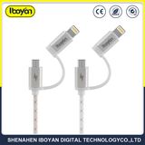 2 in 1 Data Cable USB Mobile Phone Charger with Ce/RoHS/FCC