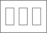 3-Gang Decora Screwless Wallplate, Snap-on Mount