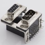 Dual D-SUB Right Angle Throug Hole Connector