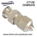 CCTV Male Quick Type BNC Connector, Sliver Plated (CT128)