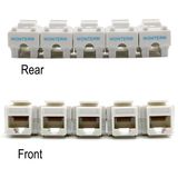 CAT6 / Cat5e RJ45 Keystone Module, Gold Plated Unshielded UTP Keystone Jack