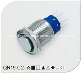 19mm High Head Ring LED Momentary/Latching Push Button Switch