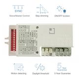 Intelligent Dimmable Master and Slave Hf Microwave Doppler Motion Sensor