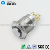 19mm 1no Nc/2no 2nc Resetable Self-Locking High Flat Ring Illuminated IP67 Ik10 Push Button Switch