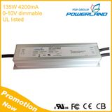 IP67 Grade 135W 4200mA Constant Current 0-10V Dimmable LED Driver