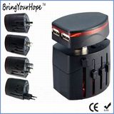 Demountable Dual USB Ports Universal Travel Adapter (XH-UC-040)