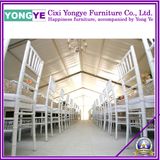 White PC Resin Chiavari Chair with Cushion for Wedding