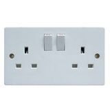 3*6 Inch British Standard Double 13A Switched Socket