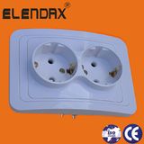 EU 2 Pin Schuko Outlet Double German Sockets (F2210)