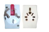 2 Round Pins Socket Adapter Adaptor ABS Plug (Y037)