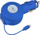 Car Charger with Retractable Lightning Cable for iPhone