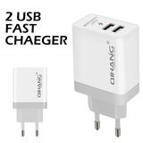 2.4A Double USB Fast Mobile Phone Adapter Charger for Mobile