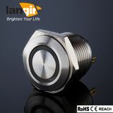Ls16 Waterproof Flat Stainless Steel Ring Illumination Momentary Pushbutton Switch
