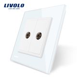Livolo 2gangs TV Socket Wall Power Plug Outlet Vl-C792V-11/12