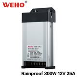 12V 25A 300W IP53 Rainproof AC/DC LED Power Supply (WFY-300-12)