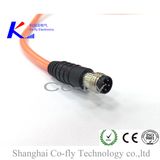 2, 3, 4, 5, 6, 8pin Male Molded Shield M8 Cable Connector Waterproof Connector