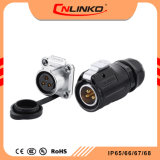 Cnlinko Brand Lp20 3pin Waterproof IP67 DC Connector, Male and Female Electrical Power Cable Connector with IP68