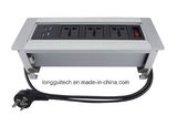 Square Corner Manual Flipping Socket with USB Charging Function