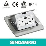 Stainless Electrical Receptacle Desk Socket Floor Socket Boxes
