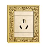 24k Gold Plated Villa Brass Wall Socket