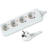 European Power Strip 4 Way Extension Cord Multiple Socket with Switch