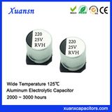 Customized 125º C 220UF 25V SMD Aluminum Electrolytic Capacitor