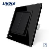 Livolo Glass Panel 2 Gang 2 Way Push Switch Vl-C7K2s-12