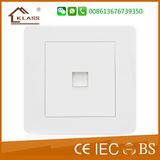 White PC Rj11 Wall Socket Telephone Electrical Outlet