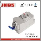 IP44 3p 16A Socket with Switches and Mechanical Interlock
