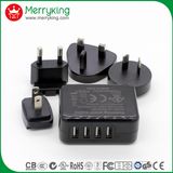 EMI/EMC Certified 4 Port USB Charger 5V 4.6A for Electronic  Products