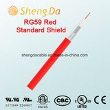Rg59 Standard Shield Red Coaxial Cable for CATV -Factory