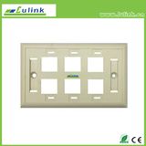Information Outlet Wall Socket 6 Ports 120 Faceplate