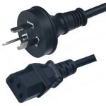 Australian Power Cord with SAA Approved Plug and C13 Connector