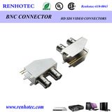 Dual BNC Connectors Female Right Angle PCB Mount BNC Coaxial Connector