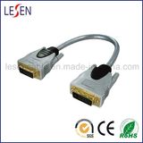 DVI Cable, DVI Plug to DVI Plug, Dual Colors Molding Type