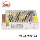 60W 5V 6A/12V 4A Dual Output Switching Power Supply SMPS