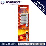 Mercury&Cadmium Free China Supplier Digital Alkaline Battery (LR03-AAA 20PCS)