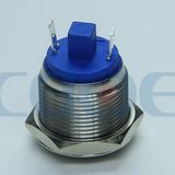 19mm Flat Round Metal LED Ring Illumination Push Button Switch