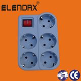 5-Way European Switch Power Socket Adaptor (E6005EP)