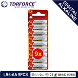 1.5V Digital Alkaline Battery Dry Battery with BSCI (LR6-AA 9PCS)
