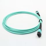 MPO-MPO 50/125 Om3 Aqua 12 Cores Fiber Optic Patchcord
