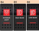 Printing Dual LED Rocker Switch 12V 24V Auto/ Marine LED Rocker Switch Interior Light