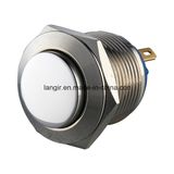 19mm High Flat Brass Momentary Metal Push Button Switch