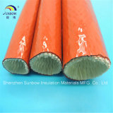 Steel and Glass Plant Silicone Coated Cable and Hose Protection Fiberglass Braided Fire Sleeves