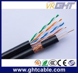 Mutimedia RG6 Coaxial Cable with Network 4p UTP Cat5e Cable