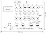 Thin Film Embossed LED Membrane Switch PC / Pet Membrane Touch Switch Keypad