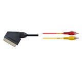 21 Pin Scart Plug to 2RCA Flat Cable