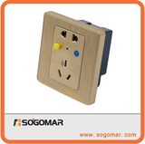 86X86mm Ground-Fault Electric Socket with 10A for Leakage Protection
