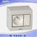 IP55 1 Gang Switch and 1 Gang France Socket Waterproof Wall Switch Socket